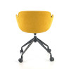 silla confidente amarillo ivonne giratoria con ruedas tela 4