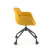 silla confidente amarillo ivonne giratoria con ruedas tela 5