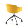 silla confidente amarillo ivonne giratoria con ruedas tela 6