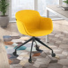 silla confidente amarillo ivonne giratoria con ruedas tela 2