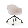 Silla Confidente Ivonne, Giratoria con ruedas, Tapizada - Beige