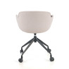 silla confidente beige ivonne giratoria con ruedas tela 4