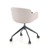 silla confidente beige ivonne giratoria con ruedas tela 6