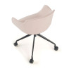 silla confidente beige ivonne giratoria con ruedas tela 7
