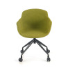 silla confidente verde ivonne giratoria con ruedas tela 3