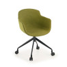 Silla Confidente Ivonne, Giratoria con ruedas, Tapizada - VERDE