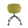 silla confidente verde ivonne giratoria con ruedas tela 4