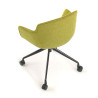 silla confidente verde ivonne giratoria con ruedas tela 5