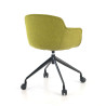 silla confidente verde ivonne giratoria con ruedas tela 7