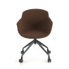 silla confidente marron ivonne giratoria con ruedas tela 3