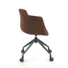 silla confidente marron ivonne giratoria con ruedas tela 6