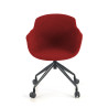 silla confidente rojo ivonne giratoria con ruedas tela 3