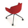 silla confidente rojo ivonne giratoria con ruedas tela 5