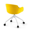 silla confidente amarillo ivonne giratoria con ruedas tela 5
