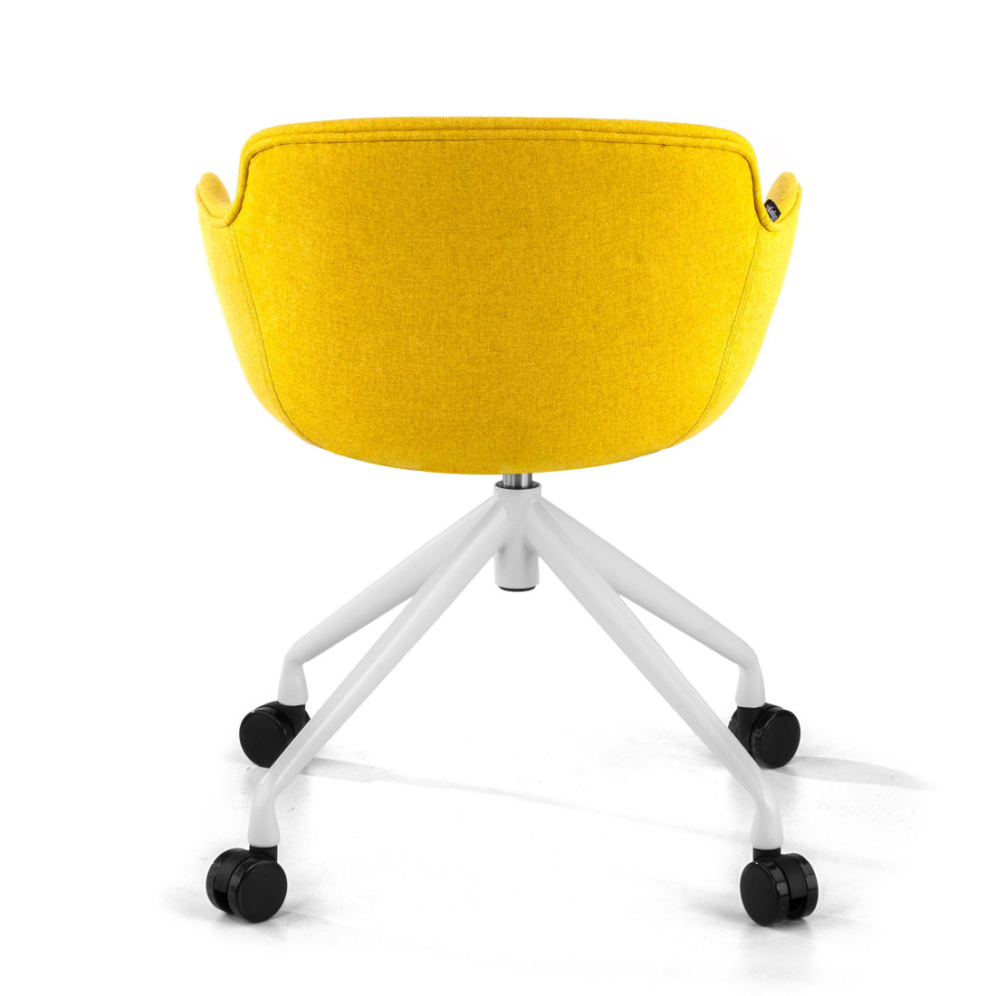 silla confidente amarillo ivonne giratoria con ruedas tela 6