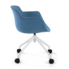 silla confidente azul ivonne giratoria con ruedas tela 4