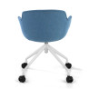 silla confidente azul ivonne giratoria con ruedas tela 6