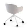 silla confidente gris ivonne giratoria con ruedas tela 5