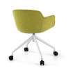 silla confidente verde ivonne giratoria con ruedas tela 5
