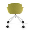 silla confidente verde ivonne giratoria con ruedas tela 6