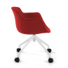 silla confidente rojo ivonne giratoria con ruedas tela 4