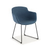 Silla confidente Ivonne patín Asiento Tapizado - AZUL