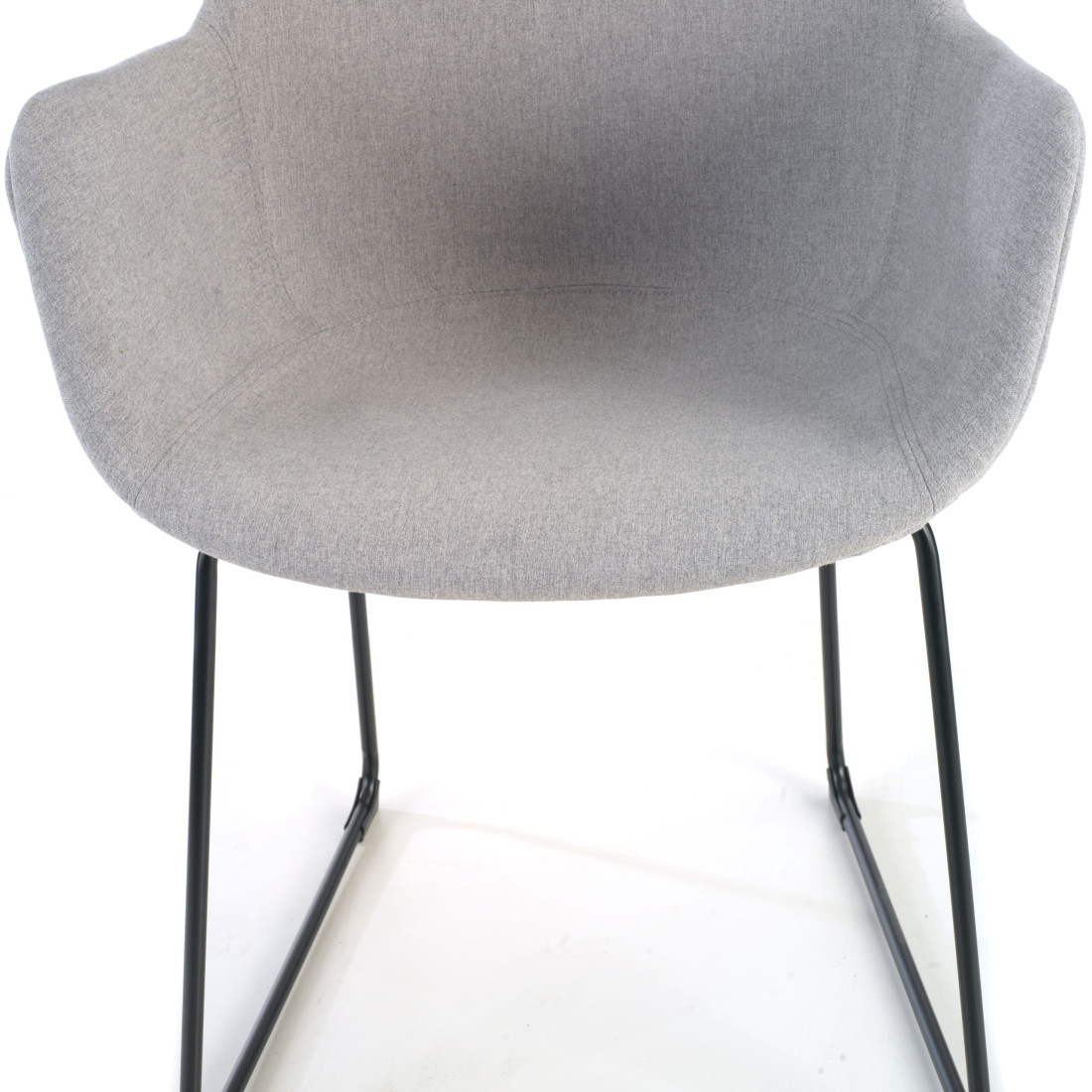 silla confidente gris ivonne estructura patin malla 9