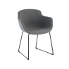 Silla confidente Ivonne patín Asiento Tapizado - Antracita