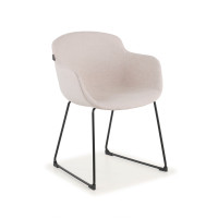 Silla confidente Ivonne patín Asiento Tapizado - Beige