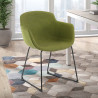 silla confidente verde ivonne estructura patin malla 2