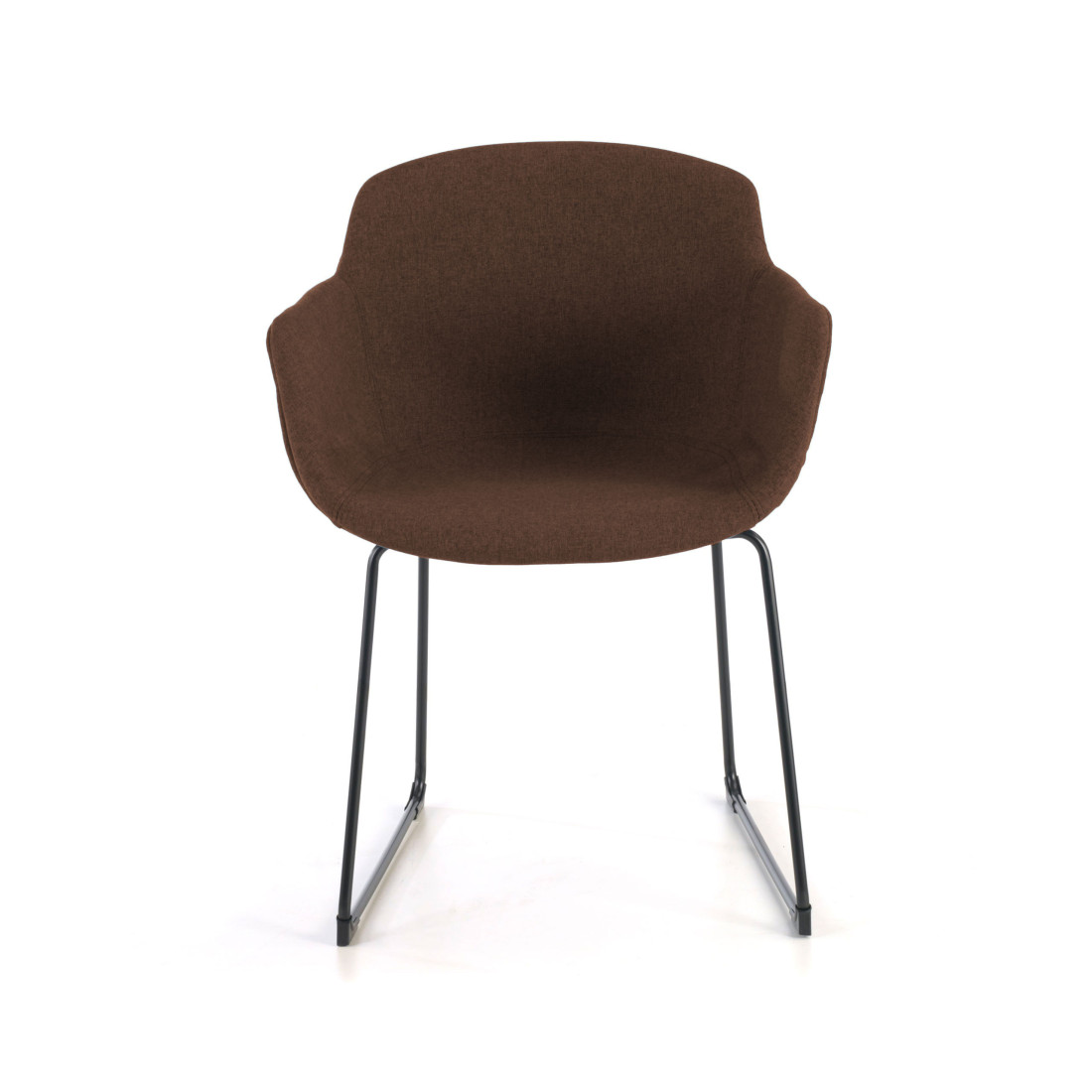 silla confidente marron ivonne estructura patin malla 3