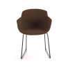 silla confidente marron ivonne estructura patin malla 3
