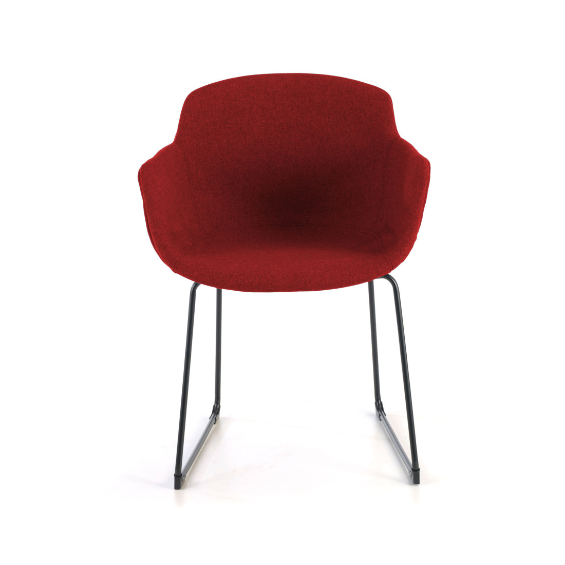 silla confidente rojo ivonne estructura patin malla 3