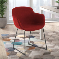 Silla confidente Ivonne patín Asiento Tapizado - ROJO Second image