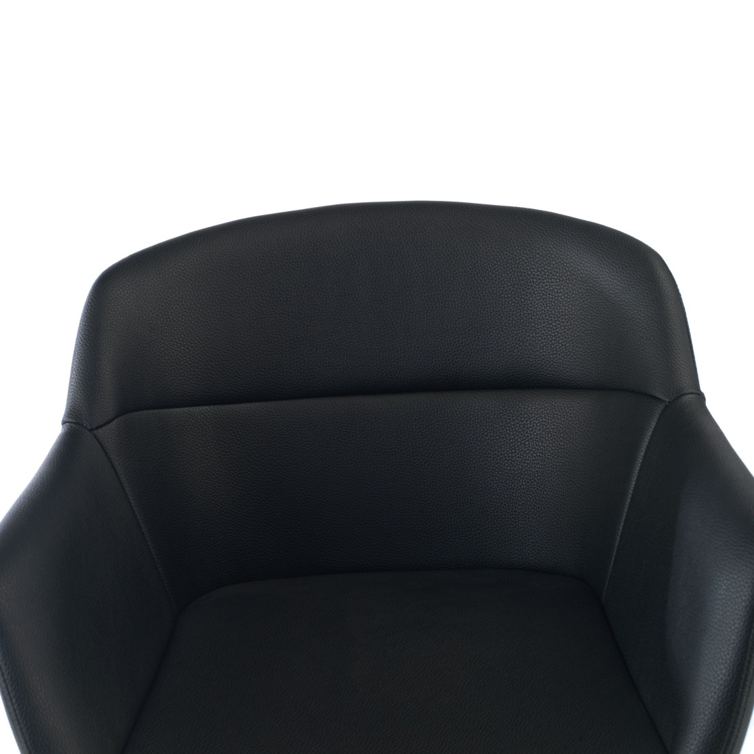 silla confidente negro anne 4 patas piel sintetica 7