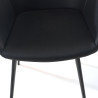 silla confidente negro anne 4 patas piel sintetica 8