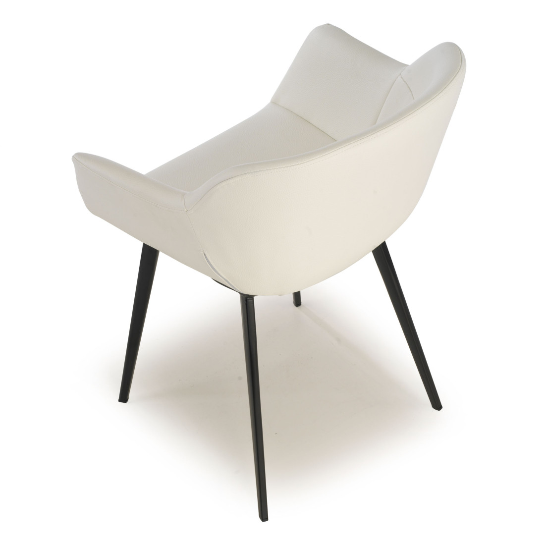 silla confidente blanco anne 4 patas piel sintetica 7