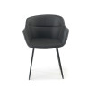 silla confidente gris anne 4 patas piel sintetica 3