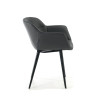 silla confidente gris anne 4 patas piel sintetica 7