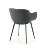 silla confidente gris anne 4 patas piel sintetica 8