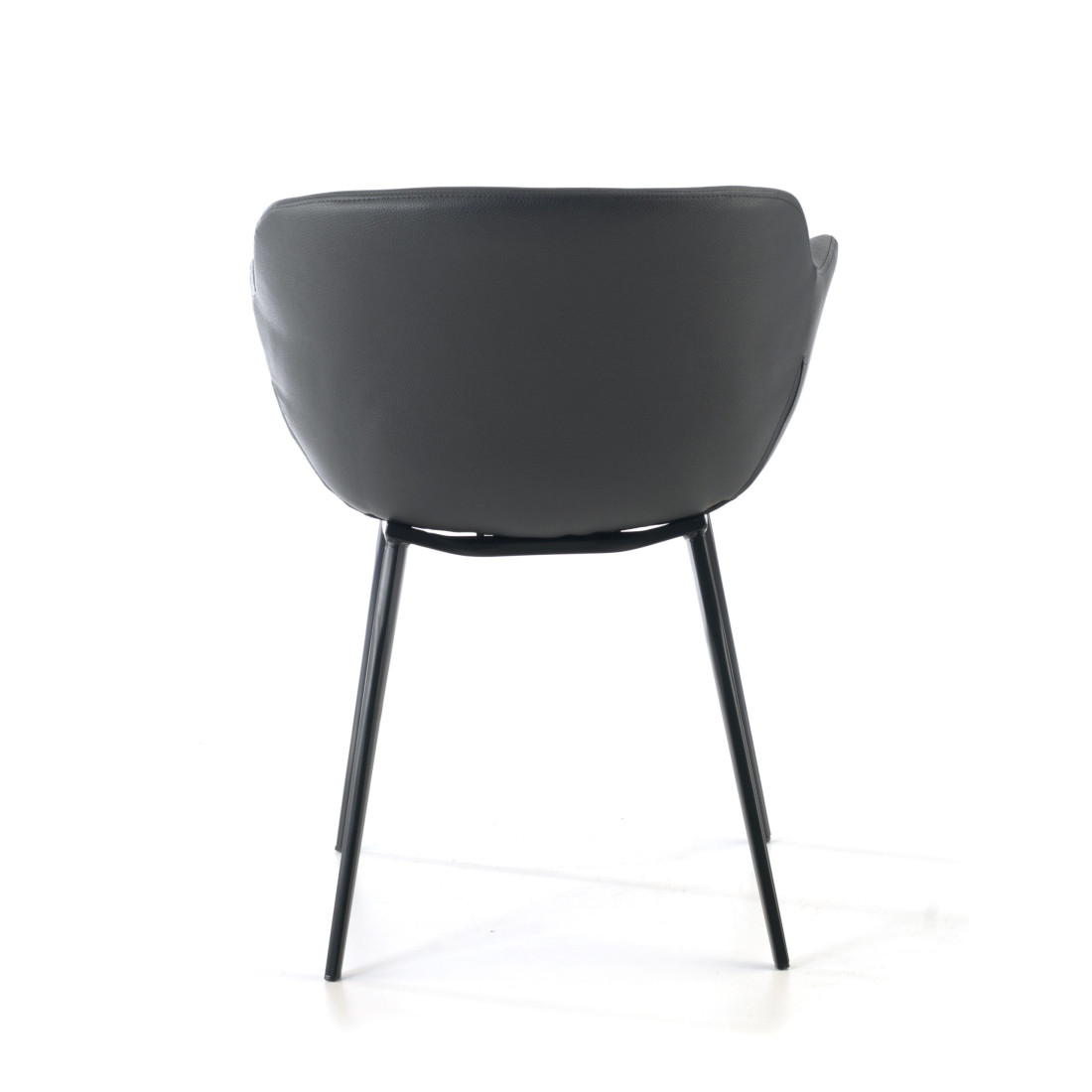 silla confidente gris anne 4 patas piel sintetica 9