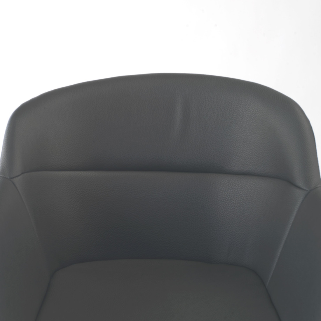 silla confidente gris anne 4 patas piel sintetica 5