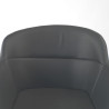 silla confidente gris anne 4 patas piel sintetica 5