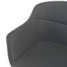 silla confidente gris anne 4 patas piel sintetica 6