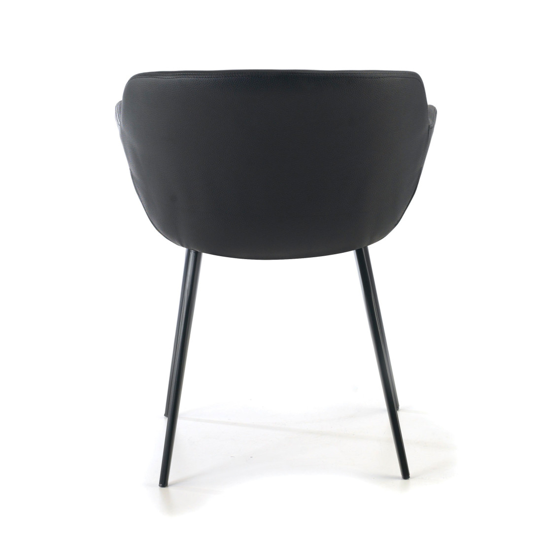 silla confidente negro anne 4 patas piel sintetica 4