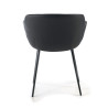 silla confidente negro anne 4 patas piel sintetica 4