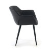 silla confidente negro anne 4 patas piel sintetica 5