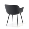 silla confidente negro anne 4 patas piel sintetica 6