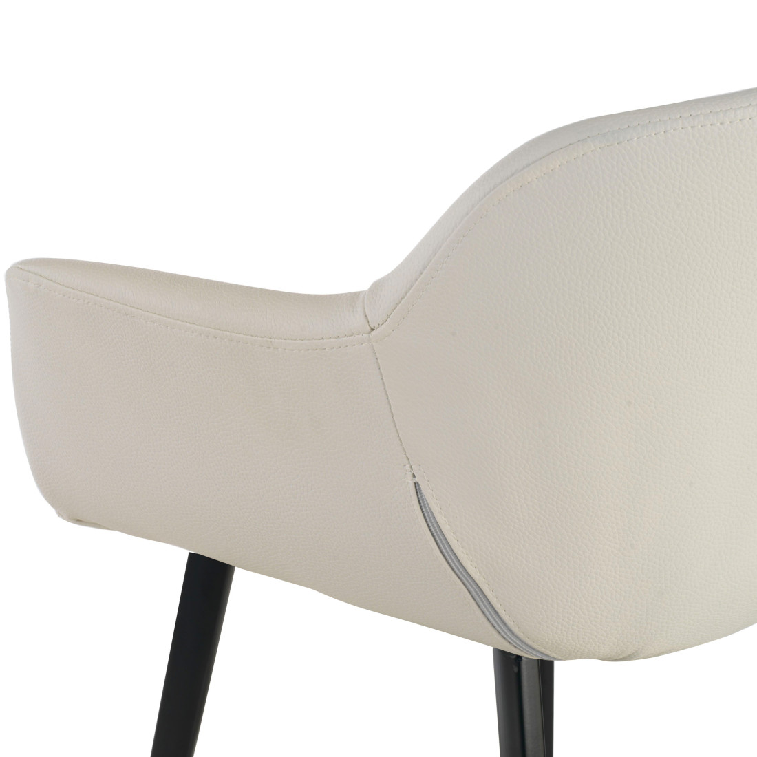 silla confidente blanco anne 4 patas piel sintetica 9