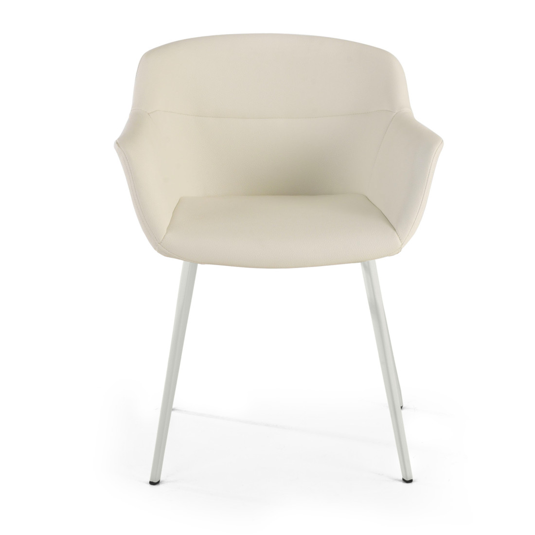 silla confidente blanco anne 4 patas piel sintetica 3